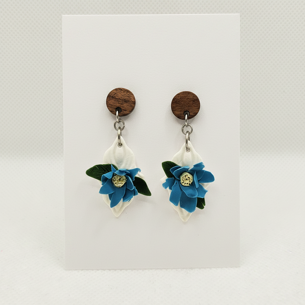 Blue Bloom Diamond Earrings card shot