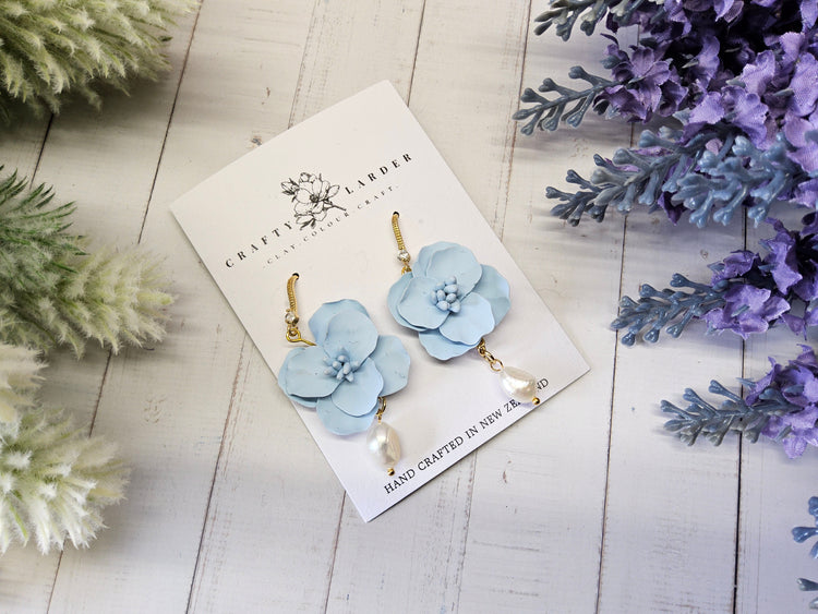 Handmade polymer clay earrings on sale from the Crafty Larder collection