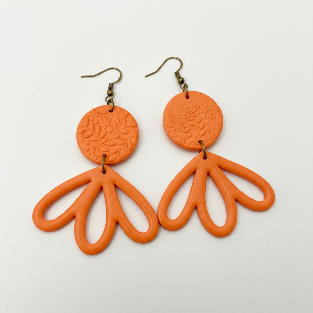 Fan Petal - Orange Flat Lay