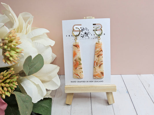 Natural Clay Agate Fob style Earrings