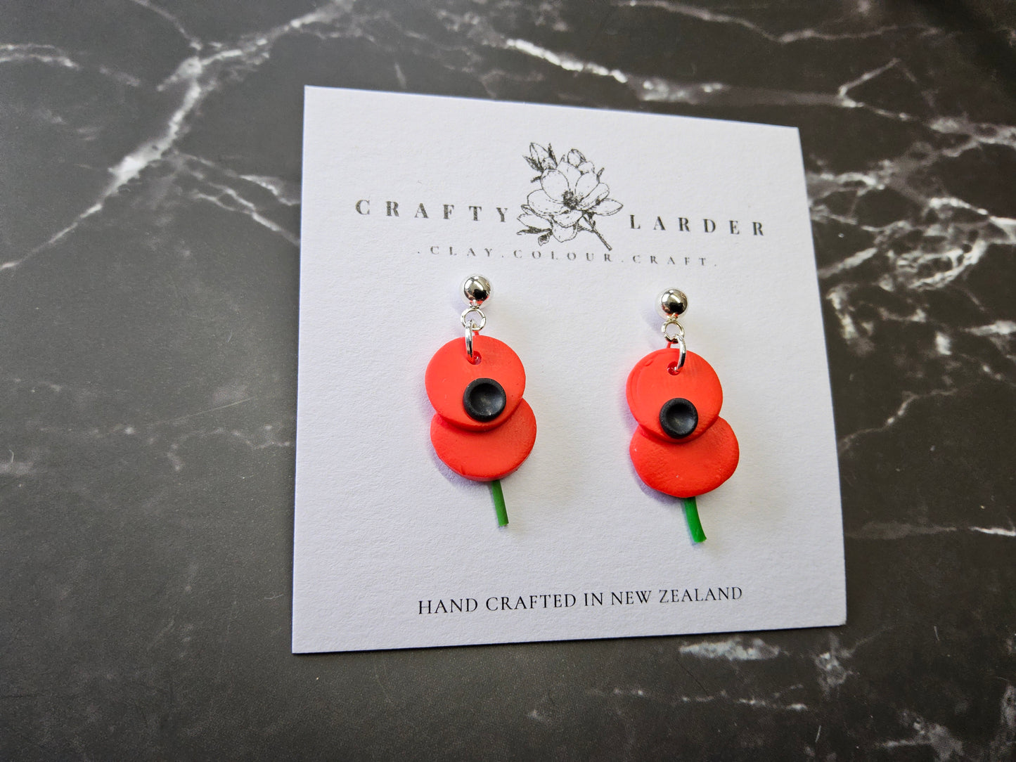 Classic Poppy Dangles