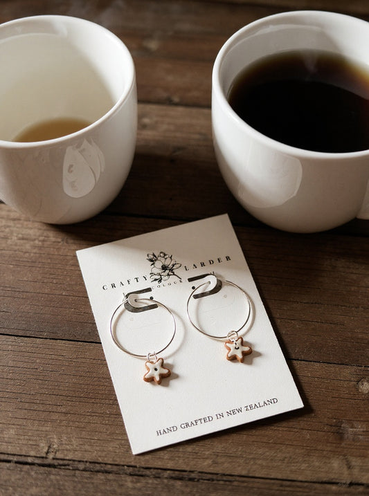 Mini Gingerbread Star Hoops