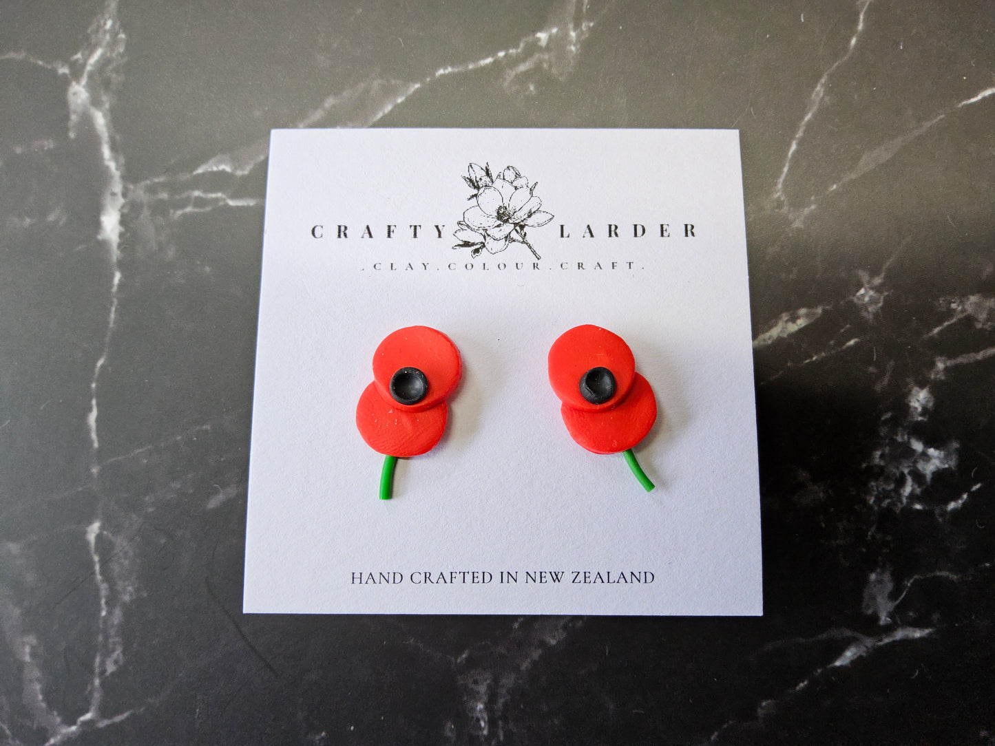 Classic Poppy Studs