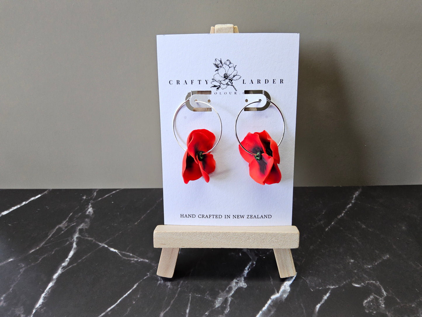 ANZAC Poppy Bloom Hoops