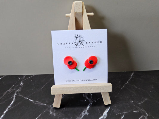 Classic Poppy Studs