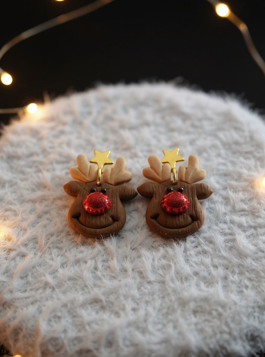 Shiny-Nosed Reindeer Dangles