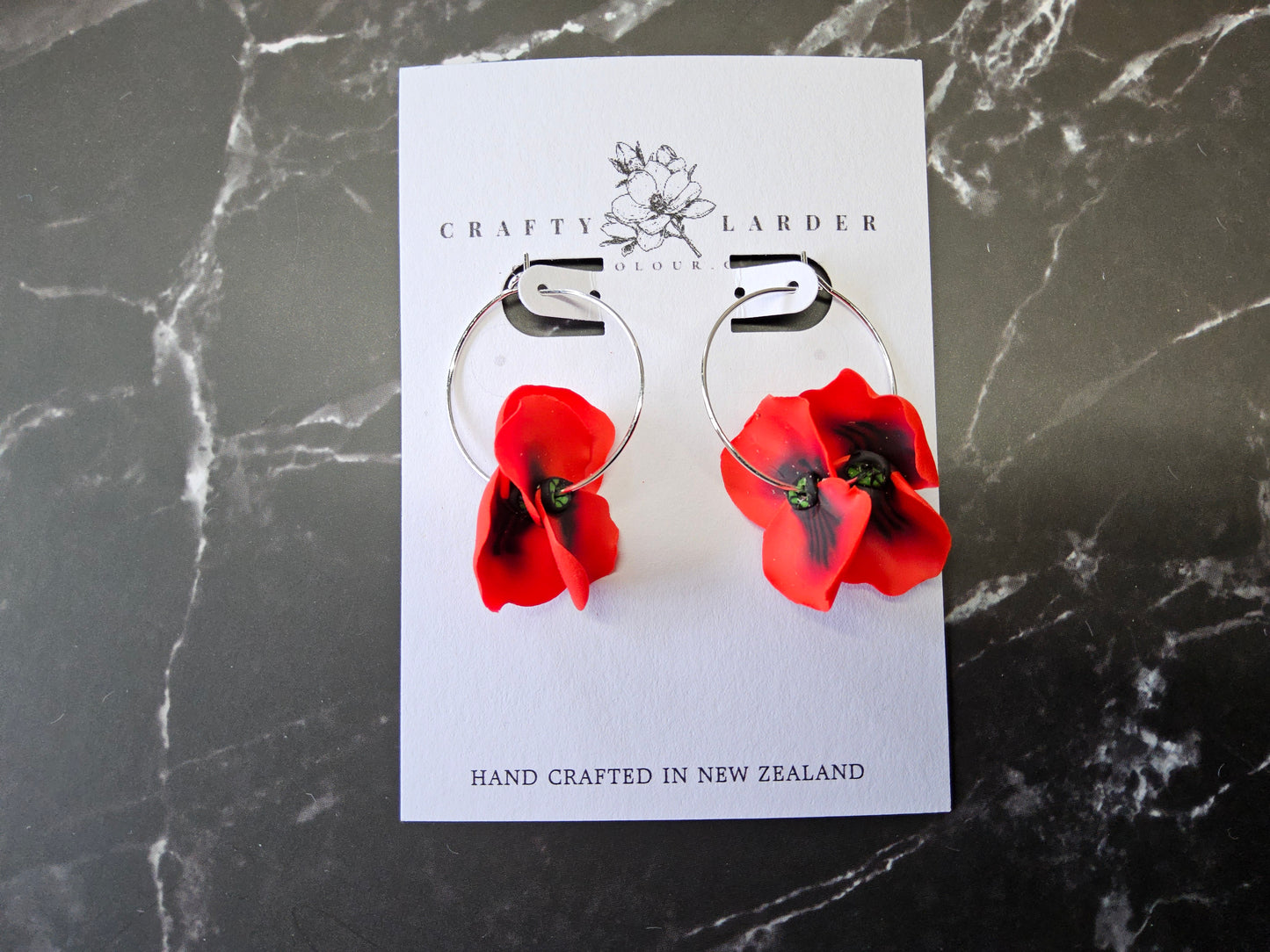 ANZAC Poppy Bloom Hoops