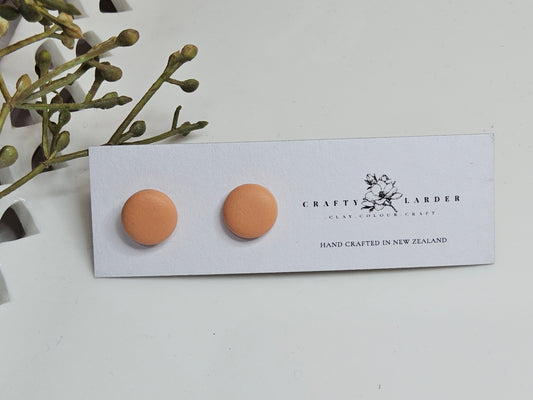 Natural Clay Light Terracotta Stud Earrings