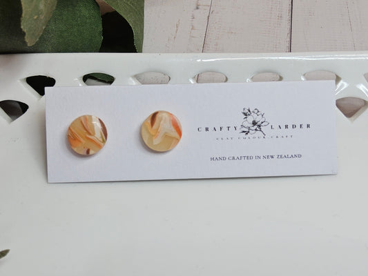 Natural Clay Agate Stud Earrings