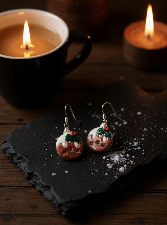 Frosted Pudding Drop Earrings