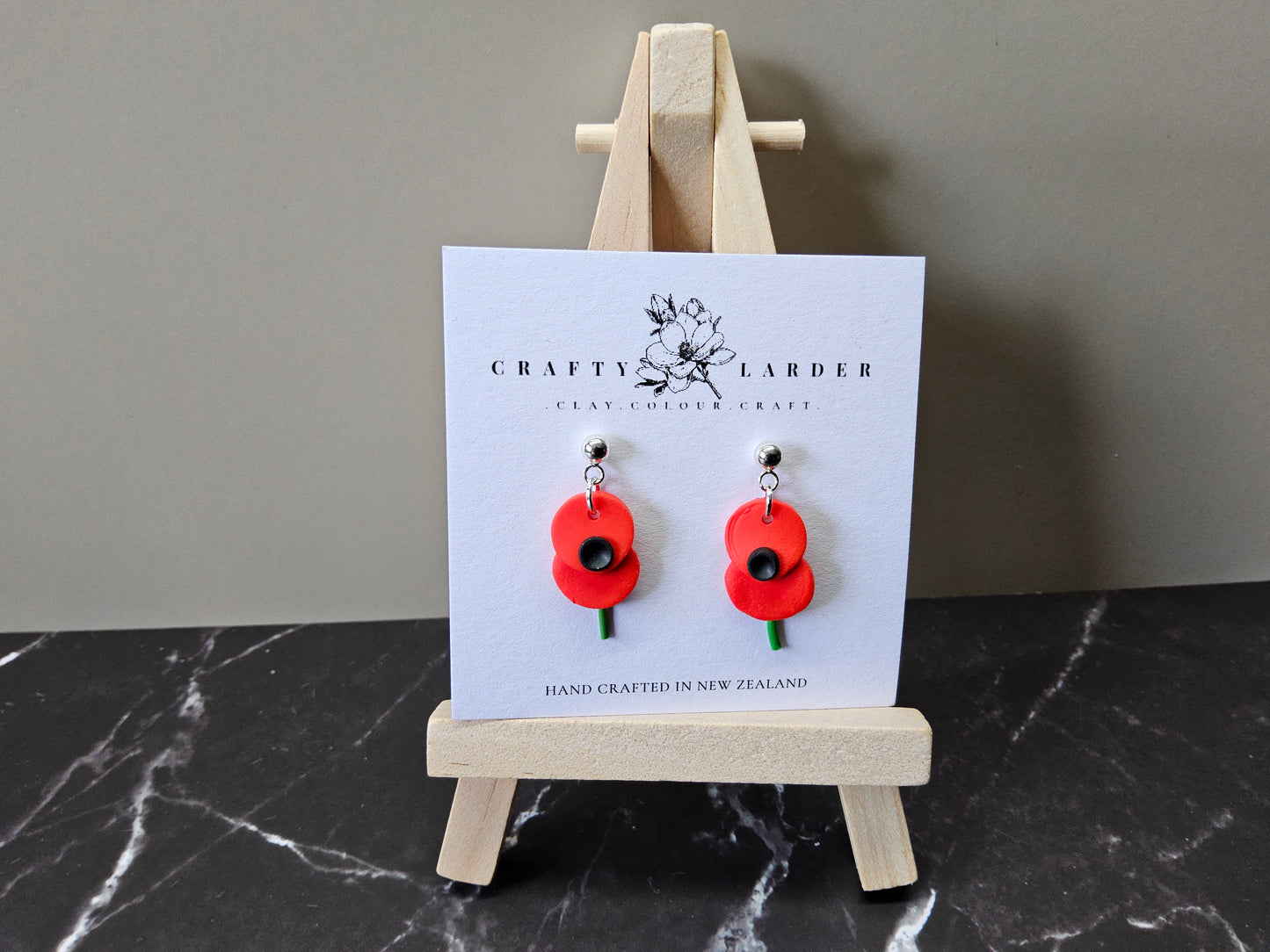 Classic Poppy Dangles