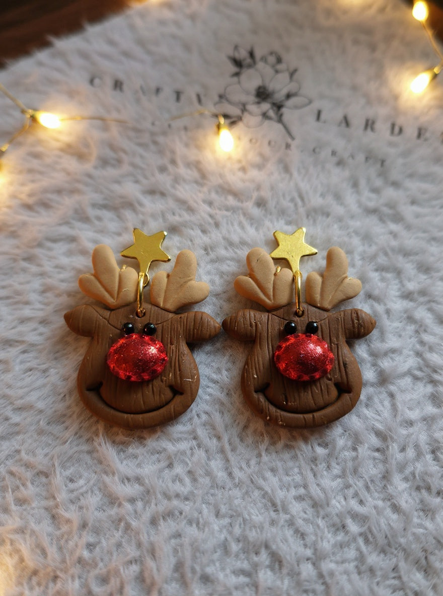Shiny-Nosed Reindeer Dangles